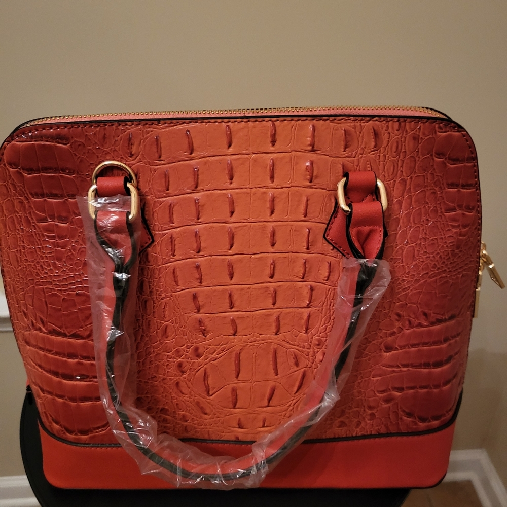 Diophy Brand new Ostrich-Crocodile Handbag